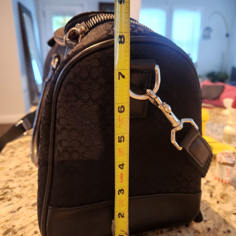 Coach Signature Mini Boston Bag - Black - Travel Bag - Picture 15 of 15